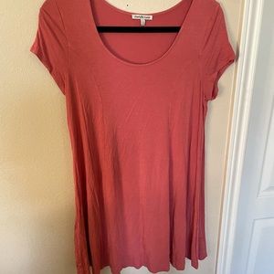 Pink/coral tshirt dress